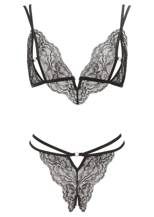 Diamond Heart Crotchless Set image number 5.0